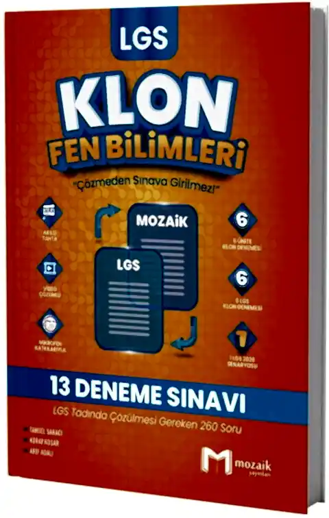 Mozaik Yayınları 8. Sınıf LGS Fen Bilimleri Klon 13 Deneme