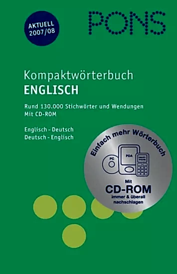 PONS Kompaktwörterbuch Englisch Deutsch-Deutsch-Englisch