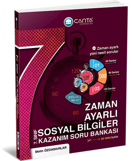 ÇANTA 7. Sınıf Sosyal Bilgiler Zaman Ayarlı Kazanım Soru Bankası