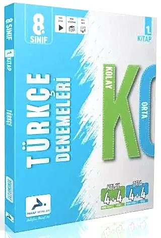 Paraf 8. Sınıf Türkçe Kolay Orta Branş Deneme - 1. Kitap