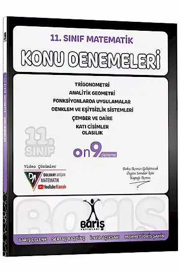 KR AKADEMİ Barış Yayınları 11. Sınıf Matematik Konu Denemeleri