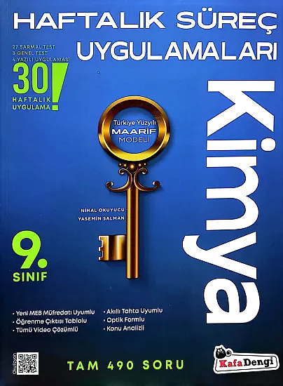 Kafa Dengi 9. Sınıf Kimya Haftalık Süreç Uygulamaları 2025-26 YENİ