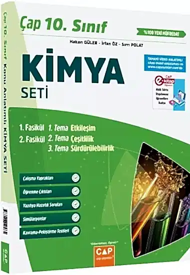 Çap Yayınları 10. Sınıf Kimya Seti 2025-26 YENİ MÜFREDAT