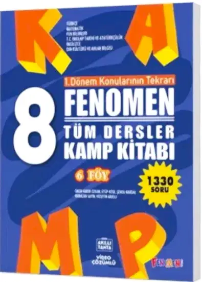 Fenomen Okul Yayınları 8. Sınıf Tüm Dersler Fenomen Kamp Kitabı