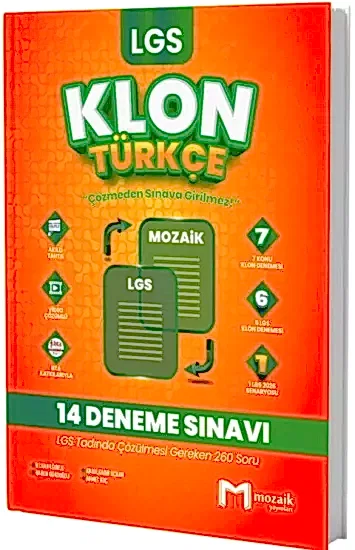 Mozaik Yayınları 8. Sınıf LGS Türkçe Klon 14 Deneme
