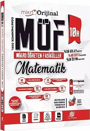 Orijinal Mikro 10. Sınıf Matematik MÖF Mikro Öğreten Fasiküller 2025-26 YENİ MÜFREDAT