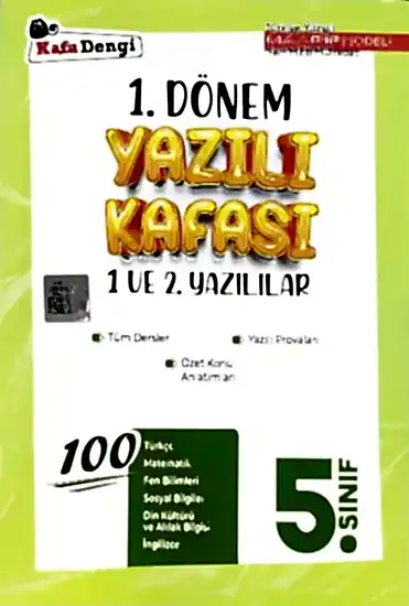 KAFADENGİ 1.DÖNEM YAZILI KAFASI 5.SINIF 1 VE 2 .YAZILILARI 2025-2026 YENİ MÜFREDAT