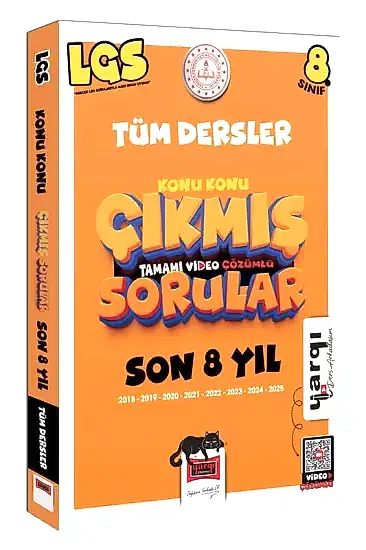 Yargı Ders Arkadaşım 8.Sınıf LGS 2018-2025 Tüm Dersler Konu Konu Son 8 Yıl Çıkmış Sorular